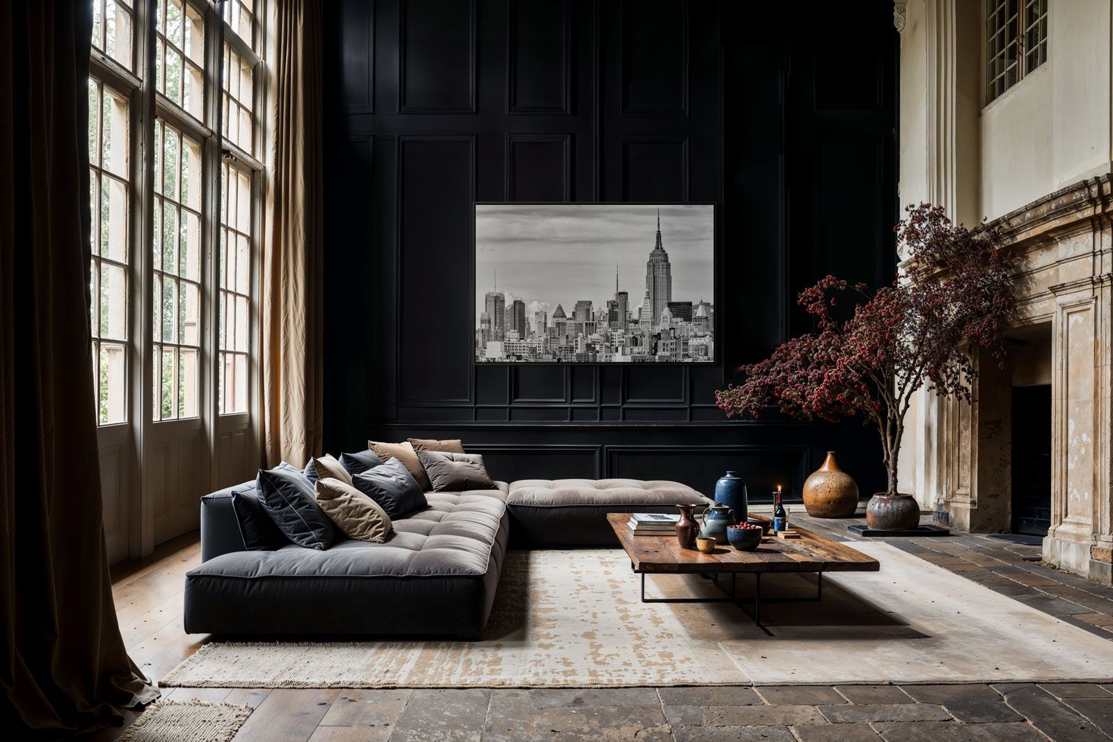 Empire State Building  - Tirage photographique d'art - Photographie d'art - Une image pour rêver Caisse americaine en situation