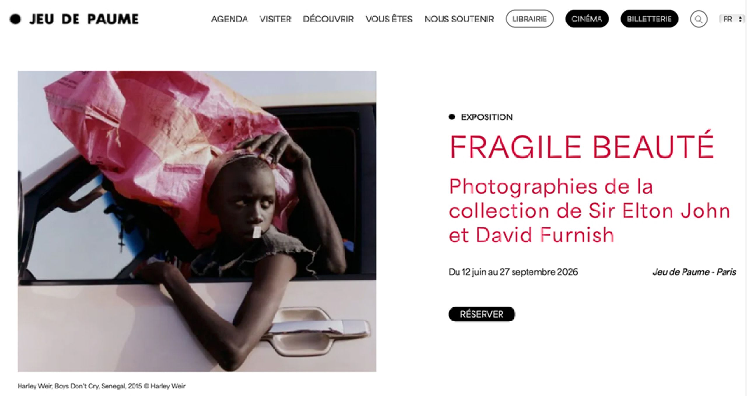 Fragile Beauté au Jeu de Paume : quand la photographie d’art révèle la force d’un regard