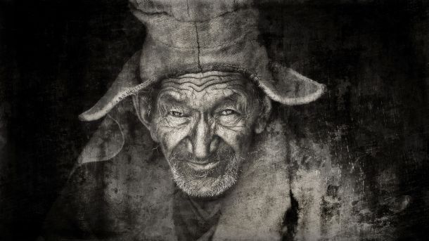 Vieux moine Yves Langlois tirage Fine Art Une image pour rever