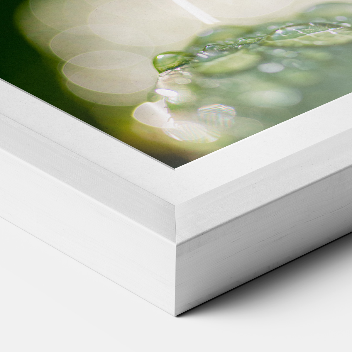 White wood frame