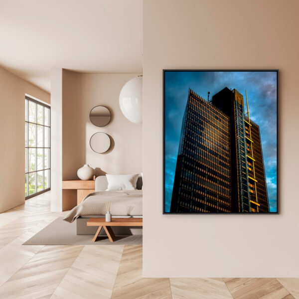 Color Darkchitecture bleu Sebastien Desnoulez tirage Fine Art Une image pour rever caisse americaine en situation
