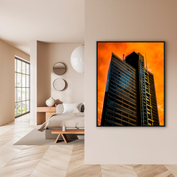Color Darkchitecture orange Sebastien Desnoulez tirage Fine Art Une image pour rever caisse americaine en situation