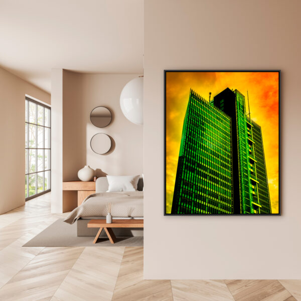 Color Darkchitecture vert Sebastien Desnoulez tirage Fine Art Une image pour rever caisse americaine en situation
