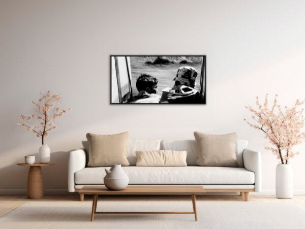 Dans le train Pierre Chancy Fine Art print One image for rever caisse americaine in situation