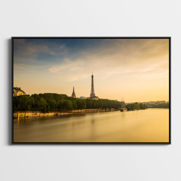 The Eiffel Tower and the Seine in flood Sebastien Desnoulez Fine Art print An image to dream about floating frame