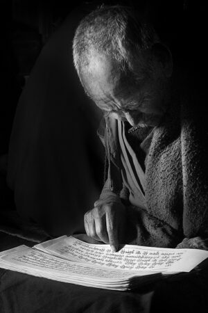 Moine en lecture Yves Langlois Fine Art print Une image pour rever