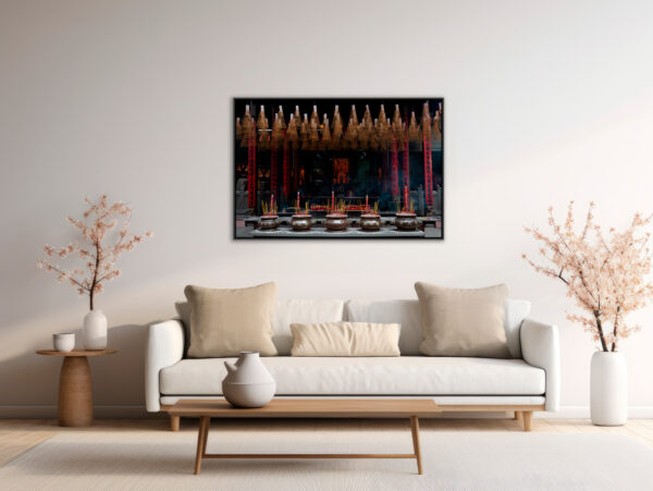 Pagoda of Tien Hau Saigon Sebastien Desnoulez Fine Art print An image to dream about Floating frame in situation