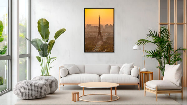 Tour Eiffel et la Defense Sebastien Desnoulez tirage Fine Art Une image pour rever caisse americaine en situation