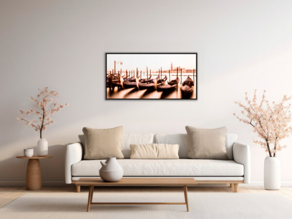 Venise s'eveille 2 Pierre Chancy Fine Art print An image to reverberate floating frame in situation