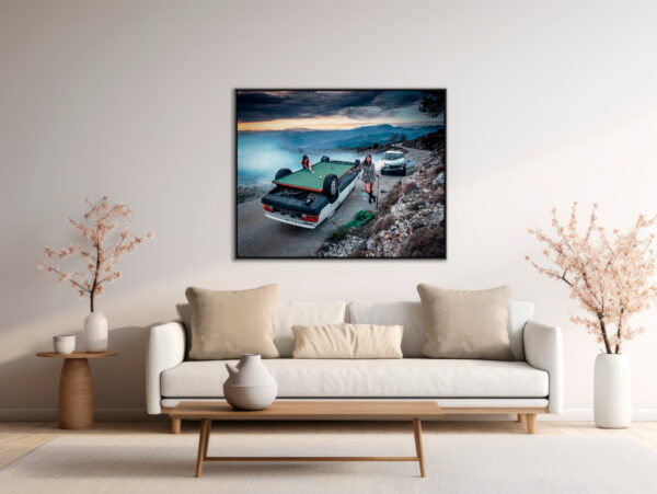 La Renault 25 billard Dingo tirage Fine Art Une image pour rever caisse americaine en situation