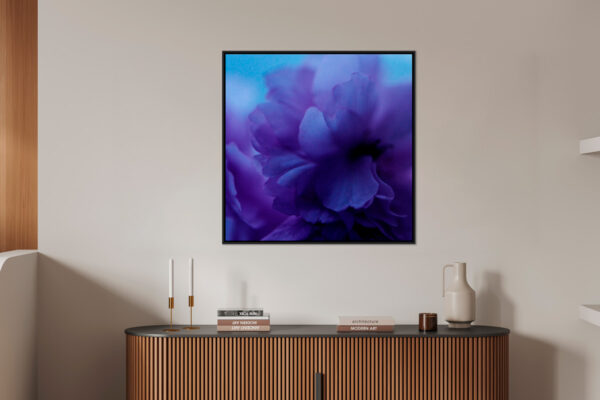 Fleur bleue 2 Eleonore Mehl tirage Fine Art Une image pour rever caisse americaine en situation