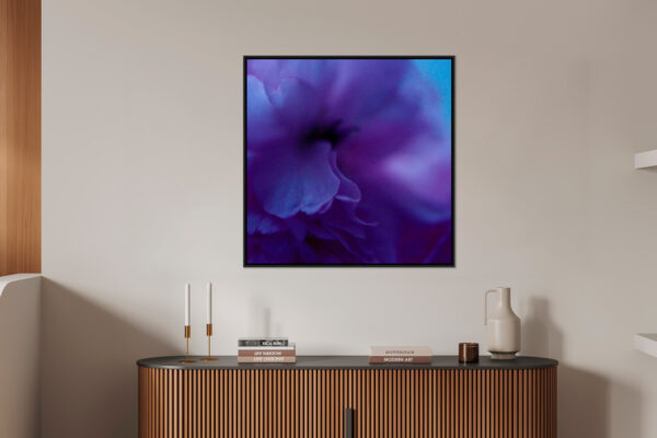 Fleur bleue 3 Eleonore Mehl tirage Fine Art Une image pour rever caisse americaine en situation