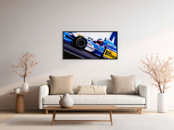 Michael Schumacher Benetton GP Allemagne F1 1995 Sebastien Desnoulez tirage Fine Art Une image pour rever caisse americaine en situation