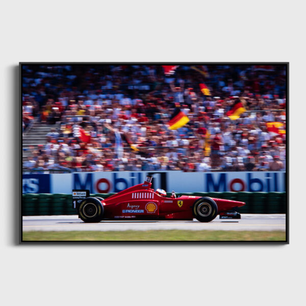 Michael Schumacher Ferrari GP Allemagne F1 1996 Sebastien Desnoulez tirage Fine Art Une image pour rever 03 caisse americaine