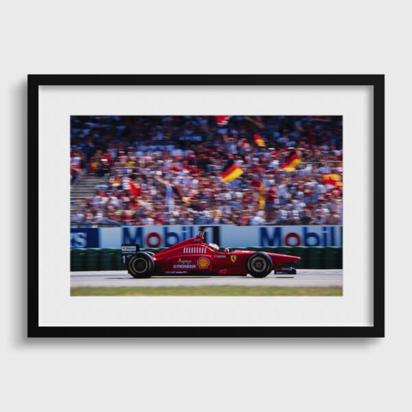 Michael Schumacher Ferrari GP Allemagne F1 1996 Sebastien Desnoulez tirage Fine Art Une image pour rever 03 passe partout