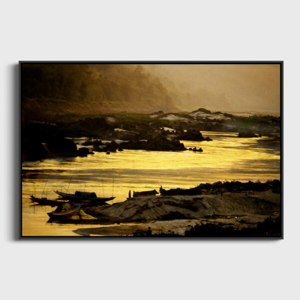 Sur les bords du Mekong Yves Langlois Photographie tirage Art Une image pour rever caisse americaine