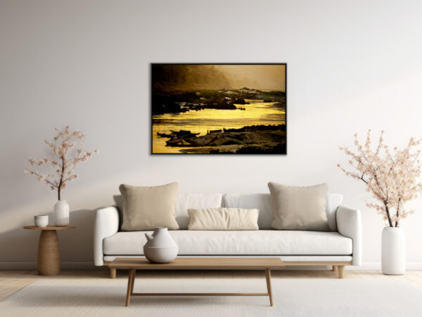 Sur les bords du Mekong Yves Langlois Photographie tirage Art Une image pour rever caisse americaine en situation