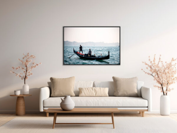 Gondoliers Sebastien Desnoulez Photographie tirage Art Une image pour rever caisse americaine en situation